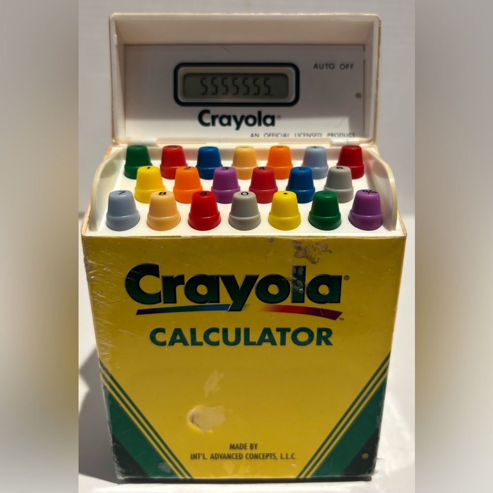Vintage 1994 Crayola Calculator  - Math Fun *Tested Working*